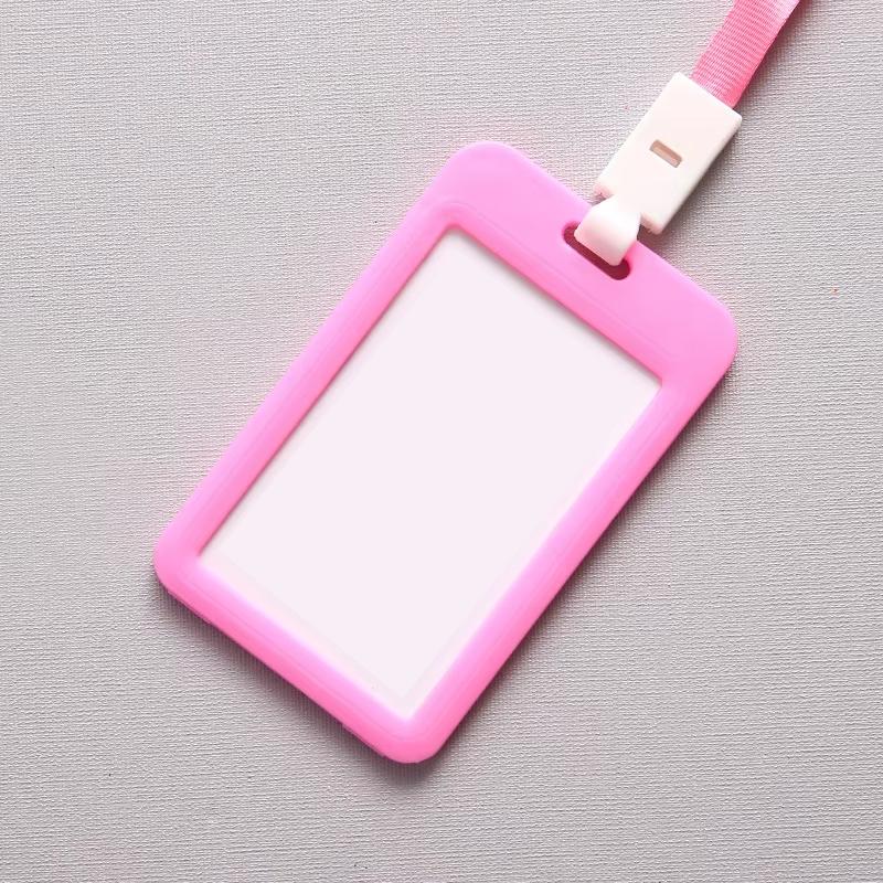 Premium ABS Plastic Double Sided Card Holder-Pink